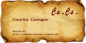 Csurka Csongor névjegykártya